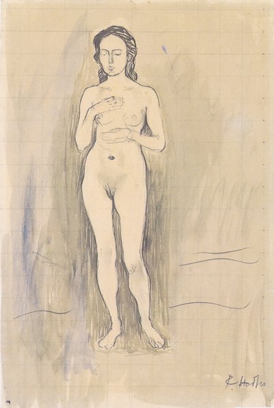 Nu féminin Étude pour la Vérité - Ferdinand Hodler